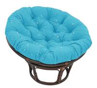 Cojín redondo impermeable para silla de jardín al aire libre, cojín de repuesto azul claro, cojín tapizado suave para sillas de mimbre, 40 x 40 cm