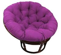 Cojín Redondo para Columpio Exterior - Almohadilla Cesta Colgante Ratán - Sillón Terraza/Colchoneta Tumbona - Compatible con Mecedora y Sun Lounger(Purple,120 x 120 cm)