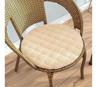 Cojín Redondo para Silla, cojín de Asiento Suave, con Hebilla Antideslizante, Antideslizante, para Taburete, jardín, Interior, Exterior, hogar,004,50x50cm 2pcs