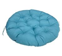 Cojín Redondo para Sillón De Polirratán, De Grosor, Cojín De Suelo para Tapicería para Sillón Giratorio, Muebles De Ratán, Sillas De Jardín, Flores(Blue,70x70cm)