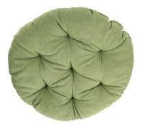 Cojín Redondo Verde de Felpa Tiras de Fijación para Asiento | Apoyo Ergonómico, Equilibrio del Ángulo de Rodillas, Uso en Sofá, Silla y Aulas