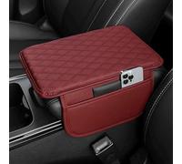 Cojín Reposabrazos Coche para Audi A6 C7 4G Avant A6 C7 4G Allroad A6 C8 Avant A6 C8, Cuero PU Coche Center Console Mat Antiarañazos Impermeable Protector Consola Central Accesorios,C/Red