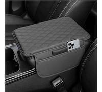 Cojín Reposabrazos Coche para Audi A6 S6 Avant e-Tron 2024 2025+, Cuero PU Coche Center Console Mat Antiarañazos Impermeable Protector Consola Central Accesorios,B/Grey