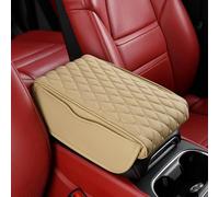 Cojín Reposabrazos Coche para Renault Espace V 2015-2019, Funda Protectora Cuero Consola Central, Apoyabrazos Asiento Auto Accesorios con Bolsa Almacenamiento, B/Beige