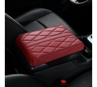 Cojin Reposabrazos Coche para Seat Tarraco KN 2019-202, Funda Consola Central Piel Impermeable, Caja Reposabrazos Espuma ViscoeláStica, Accesorios,Red-Large