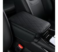 Cojín Reposabrazos Coche para Toyota RAV4 2018-2025, Cuero Impermeable Apoyabrazos Alfombrilla Consola Central Coderas Decoración Accesorios,A/Black-32 * 17 * 5cm