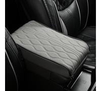 Cojín Reposabrazos Cuero Coche para Seat Arona FR 2018-2024, Universal Funda Protectora Consola Central, Apoyabrazos Asiento Accesorios for SUV/Truck/Vehicle, E/Gray