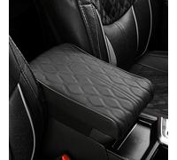 Cojín Reposabrazos Cuero Coche para Seat Arona FR 2018-2024, Universal Funda Protectora Consola Central, Apoyabrazos Asiento Accesorios for SUV/Truck/Vehicle,A/Black