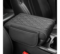 CojíN Reposabrazos De Coche para Hyundai ix35 Nu ix35 Tucson JM SUV Kona Electric, Funda Alfombrilla del AutomóVil Central Consola Apoyabrazos Impermeable Accesorios,A/Black- 32 * 20 * 5cm
