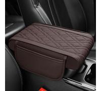 CojíN Reposabrazos De Coche para Volvo C30/V40/C40 Type-M P1 Type-V 2006-2025, Funda Alfombrilla del AutomóVil Central Consola Apoyabrazos Impermeable Accesorios,D/Brown- 32 * 18 * 5cm