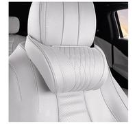 Cojín Reposacabezas Coche para Aston Martin DB9 Rapide V8 Vantage Vanquish, Soporte Ergonómico Cuello, Almohadilla Cuero PU Perforado, para Automóviles SUV y Viajes,C White