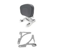 Cojín Respaldos Respaldo multiusos para conductor y pasajero de motocicleta, cromado negro, para Sportster XL 883 72 2000-2022