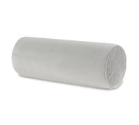 Cojin rollo para cervical lumbar y para las rodillas por dormir 40x15 cm - cojines alargados cilindrico para recostarse o cojín alargado de yoga Almohada de espuma con funda de terciopelo Gris