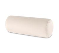 Cojin rollo para cervical lumbar y para las rodillas por dormir 40x15 cm - cojines alargados cilindrico para recostarse o cojín alargado de yoga Almohada de espuma con funda de terciopelo Beige