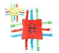 Cojín sensorial con hebilla, juguete educativo suave, cojín de actividad inquieto, cojín para desarrollar habilidades, accesorios para habilidades vitales para el aprendizaje temprano, sesiones de