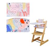 Cojín silla alta, funda de asiento de bebé con bonitos gráficos, suave y cómodo para Tripp Trapp, cojín de bebé que hace que sentarse al bebé sea más seguro y cómodo (puntos