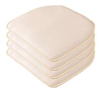 Cojin Silla Comedor,Cojines De Cuero Para Sillas De Cocina - Cojín De Asiento En Forma De U Y Almohadilla Para Silla De Comedor Antideslizante Respaldo De Goma Juego De 1/2/4 ( Color : Beige-22 , Size