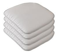 Cojin Silla Comedor,Cojines De Cuero Para Sillas De Cocina - Cojín De Asiento En Forma De U Y Almohadilla Para Silla De Comedor Antideslizante Respaldo De Goma Juego De 1/2/4 ( Color : Gray-22 , Size