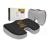Cojín Silla Oficina, Cojin Coxis Antiescaras y Viscoelastico 60D para Coche y silla gaming, Diseño Ergonomico con Funda Extra de Regalo 3D Transpirable, Buen apoyo de Coxis, Base Antideslizante