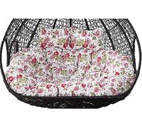 CojíN Silla Tipo Huevo Colgante 2 Personas, CojíN Columpio Plazas Exteriores, Cesta Doble, Reemplazo del Hamaca (Solo cojín)(Flower D)
