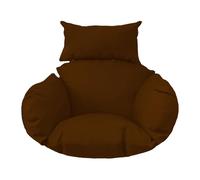 Cojín suave para silla colgante, extraíble y lavable, grueso para patio, jardín, balcón, color marrón oscuro, perfecta comodidad al aire libre (solo cojín)