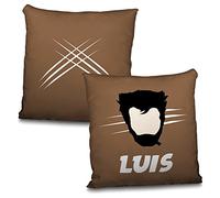 Cojín Superhéroes Personalizado con Nombre. Regalo Friki. Varios Diseños a Elegir. Lobezno