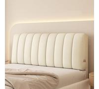Cojín tapizado para cabecero de pared con cuña grande, cojines extraíbles para dormitorio y dormitorio de estudiantes, color café, 150 cm, tamaño queen (pasta beige, 119 cm)