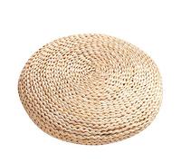 Cojín tatami - Almohadas redondas de asiento tejidas | Cómoda almohada de tatami tejida natural | Cojín de meditación de yoga con cola de maíz, cáscara de maíz | Accesorios para el hogar, almohada de