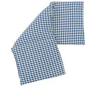 Cojín térmico compartimentado en 3 con pepitas de uva 20x50cm - Azúl y blanco - Saco térmico para microondas - Calor y frío - Almohada térmica con semillas
