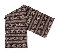 Cojín térmico compartimentado en 8 con semillas de colza 75x20cm | moreno con flores | Almohada térmica para microondas | Calor y frío | Saco térmico con semillas