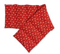 Cojín térmico compartimentado en 8 con semillas de colza 75x20cm | rojo con corazones | Almohada térmica para microondas | Calor y frío | Saco térmico con semillas