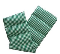 Cojín térmico compartimentado en 8 con semillas de colza 75x20cm | verde y blanco | Almohada térmica para microondas | Calor y frío | Saco térmico con semillas
