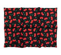 Cojín térmico para la espalda (calor y frio) - Saco térmico de semillas (40x30cm cherry-black con 6 compartimientos, huesos de cerezas)