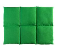 Cojín térmico para la espalda (calor y frio) - Saco térmico de semillas (40x30cm verde claro con 6 compartimientos, huesos de cerezas)
