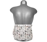 Cojín térmico para la espalda con cierre, largo aprox. 135cm (algodón orgánico Perros). Faja térmica lumbar de semillas. Semillas de colza