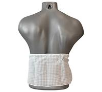 Cojín termico XXL con semillas de colza, compartimentado en 7, con cierre adhesivo, aprox. 135cm. - Tessuto orgánico azul claro y blanco a cuadros - Cinto termico lumbar