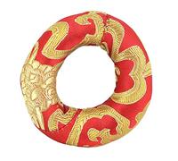 Cojín tibetano hecho a mano de seda brocado redondo de meditación bollo tibetano - 8 cm, como se describe 8 cm