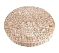 Cojín Tipo Tatami para Suelo Tatami Asiento Cojín Hecho A Mano Estilo Japonés Puf Alfombra Redonda Estera de Punto Suave Paja futón Plana Pad para Yoga Zen Meditación Cojín de Paja Cojín Hecho