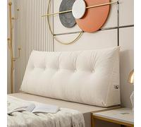 Cojín triangular para cabecero, 100 x 50 x 20 cm, suave, grande, cómodo, almohada de lectura para cama, sofá, almohada de apoyo lumbar para la espalda, cojines de cuña para dormitorio