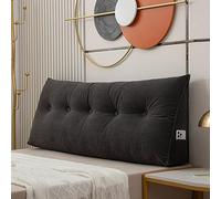 Cojín triangular para cabecero, 120 x 50 x 20 cm, suave, grande, cómodo, almohada de lectura para cama, sofá, almohada de apoyo lumbar para la espalda, cojines de cuña para dormitorio