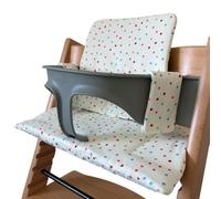 Cojin Trona Bebé Compatible con la Trona Stokke Tripp Trapp Acolchado Impermeable Lavable Funda Antideslizante HANELLE (Lunares)