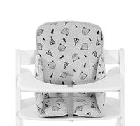 Cojín Trona hauck - Reductor de Asiento Bebe Compatible con Alpha Plus Beta Plus y Arketa - Cojines Sillas Bebe 6 a 36 Meses - Almohadilla con Respaldo Alto y Laterales Reforzados - Nordic Gray