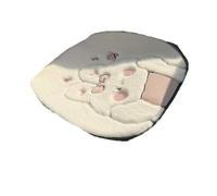 Cojín universal for asiento de coche felpa invierno | Cubierta de asiento de decoración interior automotriz con bordado de dibujos animados de conejo lindo(Front seat cushion)