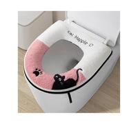 Cojín universal for asiento de inodoro con patrón gato | Uso en el hogar Espesado Impermeable Invierno Cálido Anti-Frío(C C4491C)