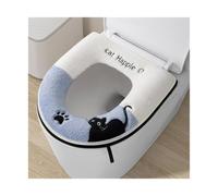 Cojín universal for asiento de inodoro con patrón gato | Uso en el hogar Espesado Impermeable Invierno Cálido Anti-Frío(B C4491B)