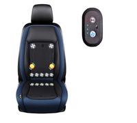 Cojín Ventilado Para Coche 3 Niveles De Viento Ajustables Cojin Asiento Coche Para coche, SUV, camión, universal,Blue-12V12-BladeFan+Massage