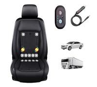 Cojín Ventilado Para Coche 3 Niveles De Viento Ajustables Fundas Para Asientos De Coche Para coche, SUV, camión, universal,Black-24V12-BladeFan+Massage