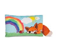 Cojín Zorro Fridalie 43x25cm Azul - niños, niñas, bebés y Amantes de los Peluches, Ideal para casa, la guardería o de Viaje
