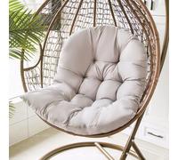 Cojine para Silla Colgante Exterior, Redonda Espesar Cojines para Silla Colgante, Columpio Cesta Colgante Cojines para Jardin Exterior, Lavable Cojín para Columpio Colgante con Almohada( Light Gray)