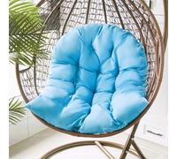 Cojine para Silla Colgante Exterior, Redonda Espesar Cojines para Silla Colgante, Columpio Cesta Colgante Cojines para Jardin Exterior, Lavable Cojín para Columpio Colgante con Almohada( Blue)